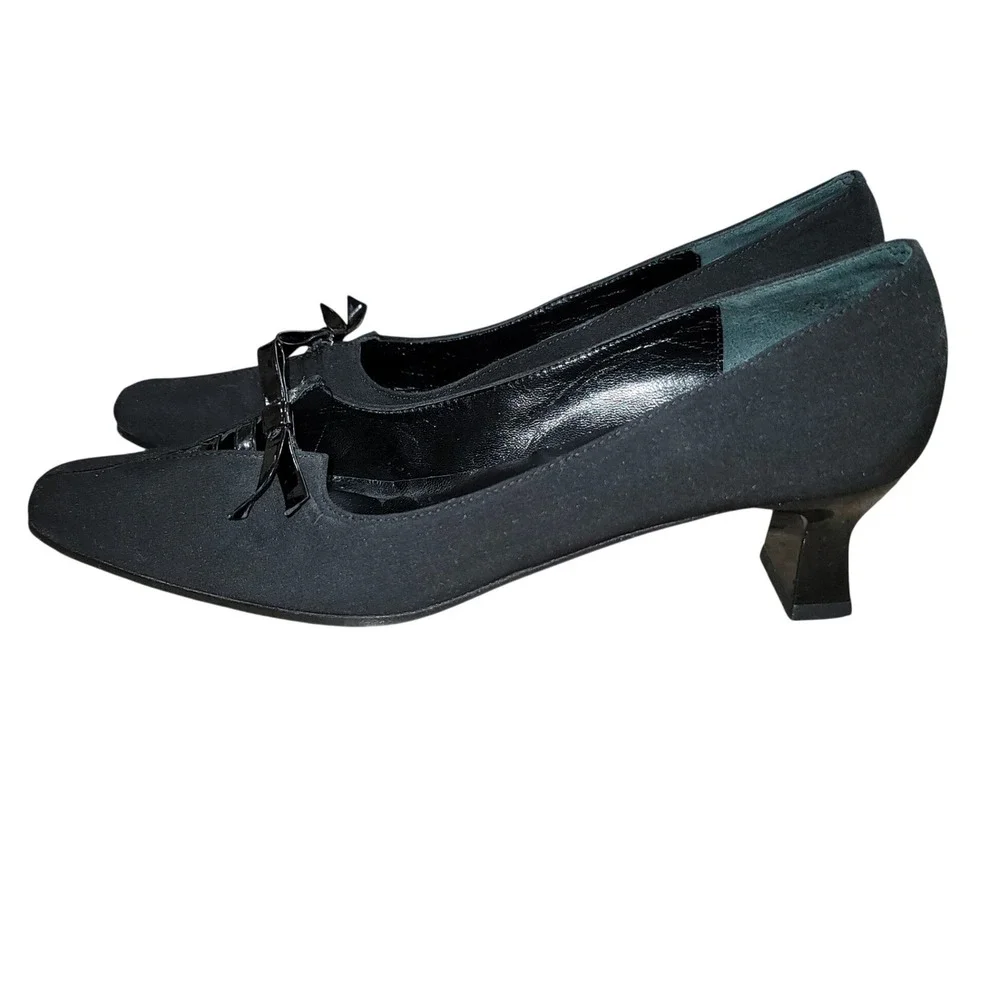 Van Eli Women Square Toe Spool Heel Pumps‎ Work Events Minimalist 7N Goth Witchy